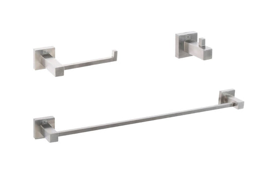 Elegant Furniture & Lighting - Isla 3-Piece Bathroom Hardware Set in Brushed Nickel - HWB-12S3HBNK veiw 1