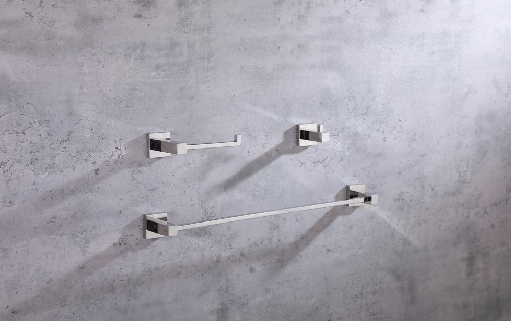 Elegant Furniture & Lighting - Isla 3-Piece Bathroom Hardware Set in Chrome - HWB-12S3HPCH veiw 2