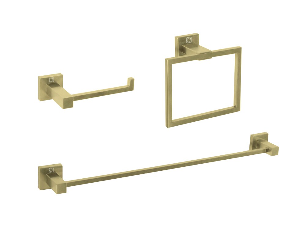 Elegant Furniture & Lighting - Isla 3-Piece Bathroom Hardware Set in Brushed Gold - HWB-12S3RBGD veiw 1