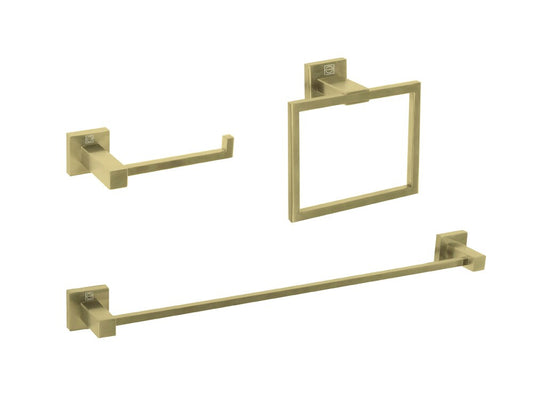 Elegant Furniture & Lighting - Isla 3-Piece Bathroom Hardware Set in Brushed Gold - HWB-12S3RBGD veiw 1