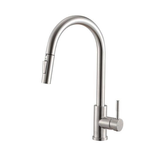 Elegant Furniture & Lighting - Jack Single Handle Pull Down Sprayer Kitchen Faucet in Brushed Nickel - FAK-302BNK veiw 1