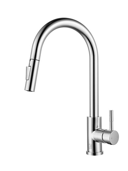 Elegant Furniture & Lighting - Jack Single Handle Pull Down Sprayer Kitchen Faucet in Chrome - FAK-302PCH veiw 1