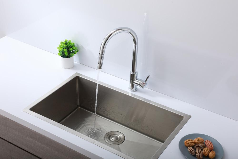 Elegant Furniture & Lighting - Jack Single Handle Pull Down Sprayer Kitchen Faucet in Chrome - FAK-302PCH veiw 4