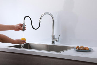 Elegant Furniture & Lighting - Jack Single Handle Pull Down Sprayer Kitchen Faucet in Chrome - FAK-302PCH veiw 5