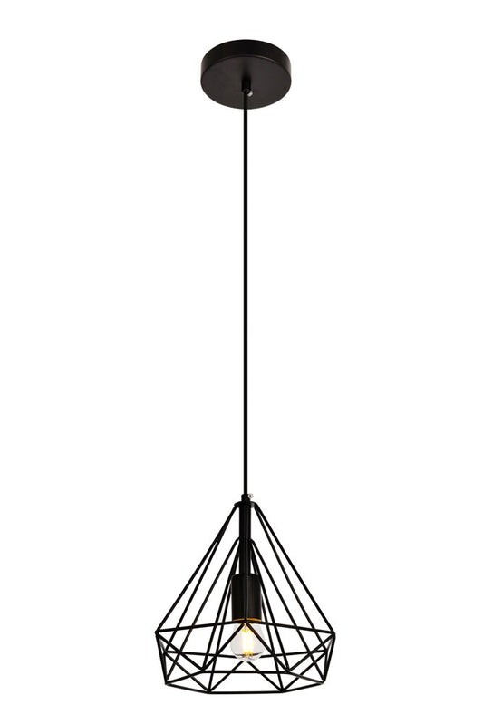 Elegant Furniture & Lighting - Jago Pendant D9.8 H9.8 Lt:1 Black Finish - LDPD2089 veiw 1