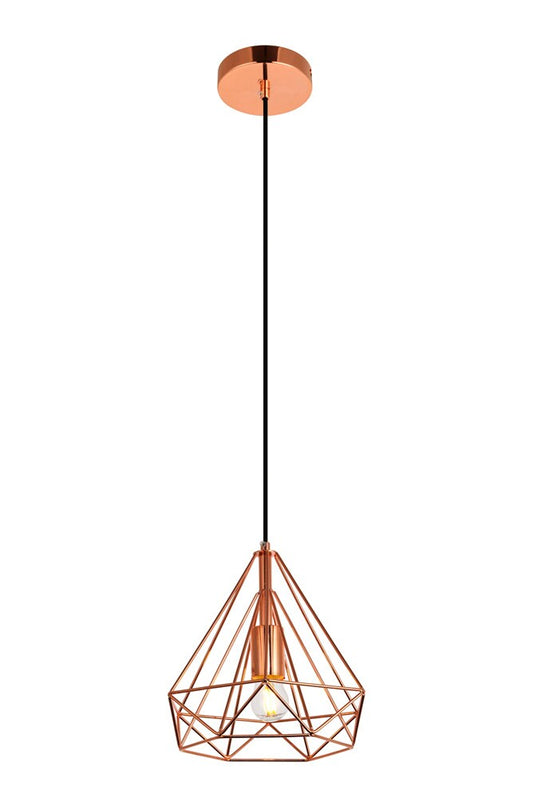 Elegant Furniture & Lighting - Jago Pendant D9.8 H9.8 Lt:1 Copper Finish - LDPD2090 veiw 1