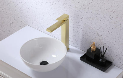 Elegant Furniture & Lighting - Jakob Single Hole Single Handle Bathroom Faucet in Brushed Gold - FAV-1002BGD veiw 3