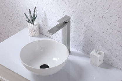 Elegant Furniture & Lighting - Jakob Single Hole Single Handle Bathroom Faucet in Brushed Nickel - FAV-1002BNK veiw 3