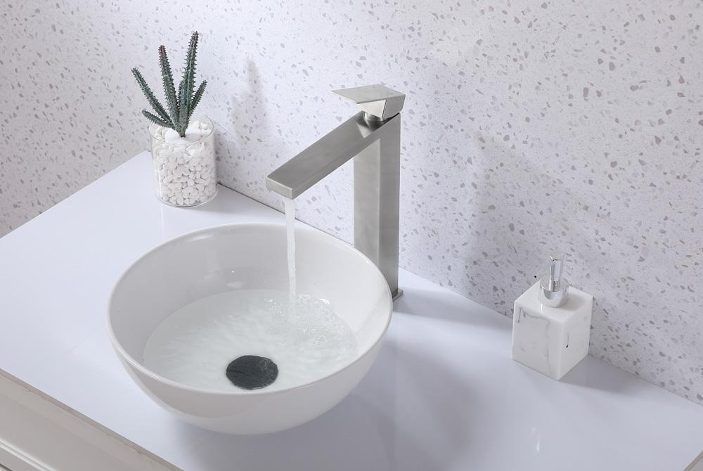 Elegant Furniture & Lighting - Jakob Single Hole Single Handle Bathroom Faucet in Brushed Nickel - FAV-1002BNK veiw 4