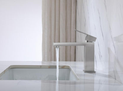 Elegant Furniture & Lighting - Jakob Single Hole Single Handle Bathroom Faucet in Brushed Nickel - FAV-1001BNK veiw 5