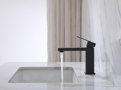 Elegant Furniture & Lighting - Jakob Single Hole Single Handle Bathroom Faucet in Matte Black - FAV-1001MBK veiw 5