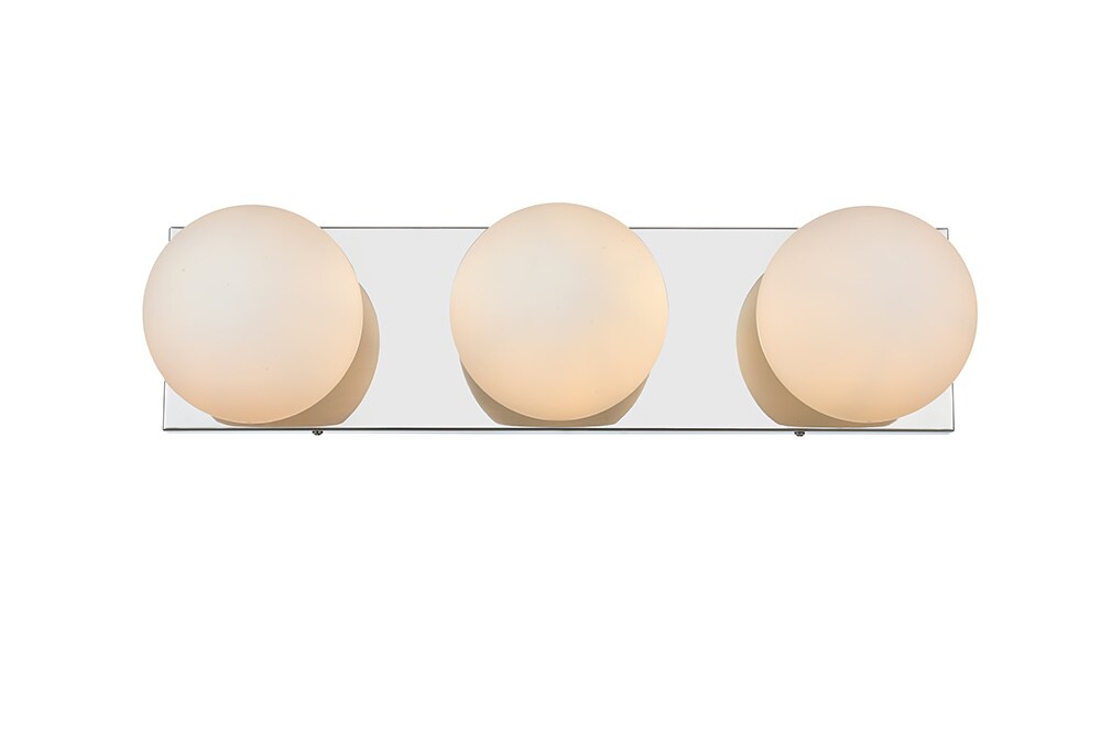 Elegant Furniture & Lighting - Jaylin 3 light Chrome and frosted white Bath Sconce - LD7303W22CH veiw 1