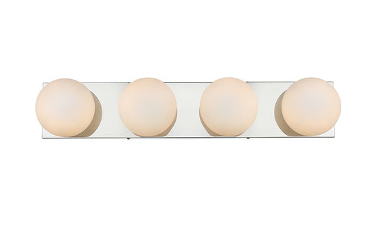 Elegant Furniture & Lighting - Jaylin 4 light Chrome and frosted white Bath Sconce - LD7303W31CH veiw 1