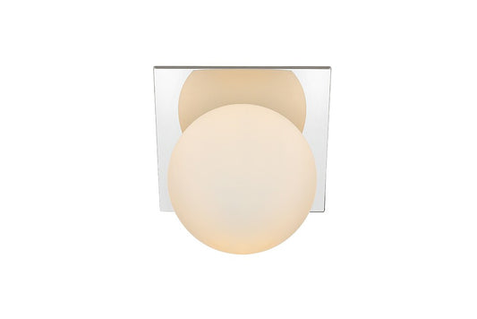Elegant Furniture & Lighting - Jillian 1 light Chrome and frosted white Bath Sconce - LD7304W7CH veiw 1