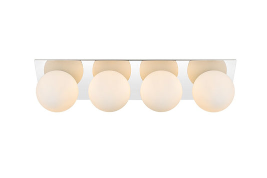Elegant Furniture & Lighting - Jillian 4 light Chrome and frosted white Bath Sconce - LD7304W29CH veiw 1