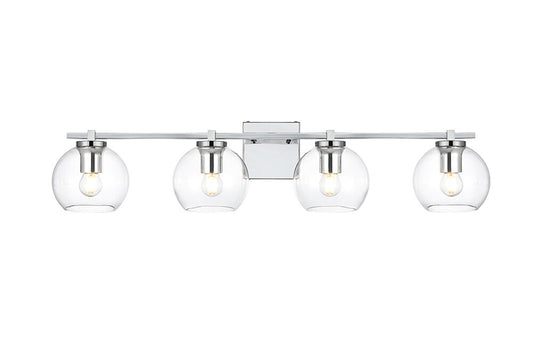 Elegant Furniture & Lighting - Juelz 4 light Chrome and Clear Bath Sconce - LD7311W34CH veiw 1