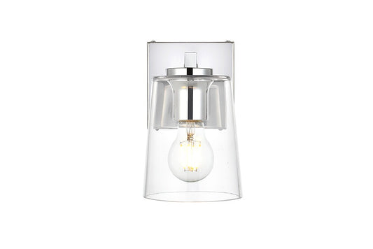 Elegant Furniture & Lighting - Kacey 1 light Chrome and Clear Bath Sconce - LD7310W5CH veiw 1