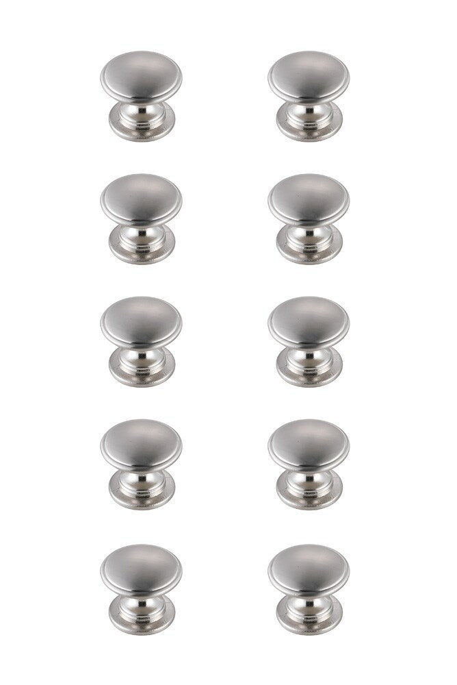 Elegant Furniture & Lighting - Kaid 1.2in Diameter Brushed Nickel Mushroom Knob Multipack (Set of 10) - KB2004-NK-10PK veiw 1