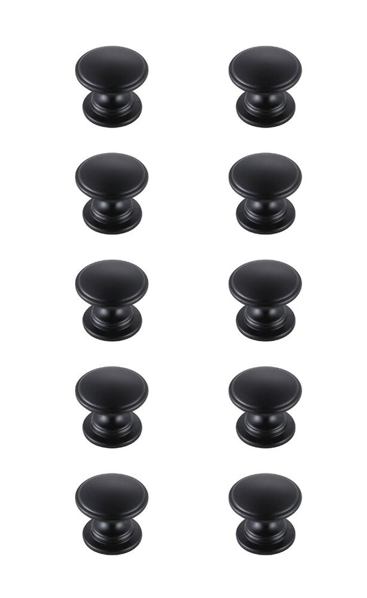 Elegant Furniture & Lighting - Kaid 1.2in Diameter Matte Black Mushroom Knob Multipack (Set of 10) - KB2004-MB-10PK veiw 1