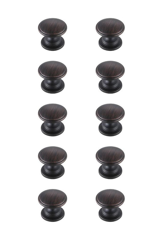 Elegant Furniture & Lighting - Kaid 1.2in Diameter Oil-rubbed Bronze Mushroom Knob Multipack (Set of 10) - KB2004-ORB-10PK veiw 1