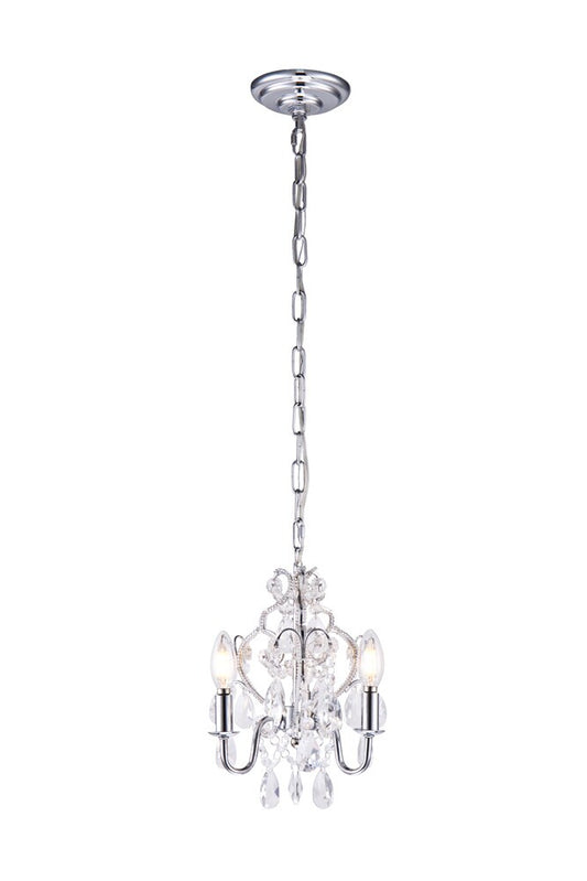 Elegant Furniture & Lighting - Karter Pendant D9.5 H12.2 Lt:3 Chrome Finish - LD5019D9C veiw 1