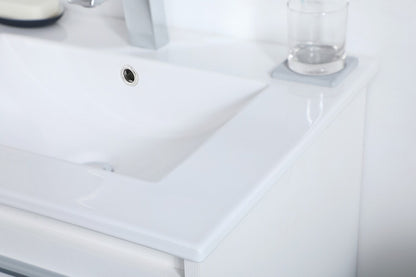 Elegant Furniture & Lighting - Kasper 24 inch Single Bathroom Floating Vanity in White - VF43024WH veiw 5