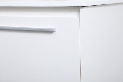Elegant Furniture & Lighting - Kasper 24 inch Single Bathroom Floating Vanity in White - VF43024WH veiw 6