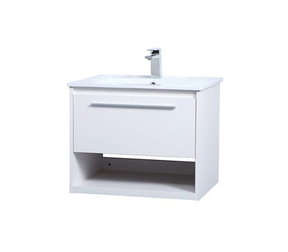 Elegant Furniture & Lighting - Kasper 24 inch Single Bathroom Floating Vanity in White - VF43024WH veiw 7