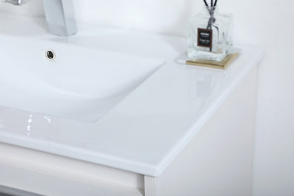 Elegant Furniture & Lighting - Kasper 30 inch Single Bathroom Floating Vanity in White - VF43030WH veiw 5