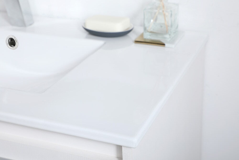 Elegant Furniture & Lighting - Kasper 36 inch Single Bathroom Floating Vanity in White - VF43036WH veiw 5
