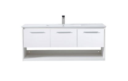 Elegant Furniture & Lighting - Kasper 48 inch Single Bathroom Floating Vanity in White - VF43048WH veiw 1