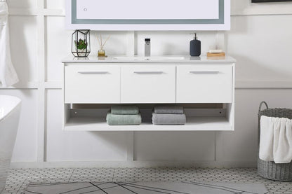 Elegant Furniture & Lighting - Kasper 48 inch Single Bathroom Floating Vanity in White - VF43048WH veiw 2