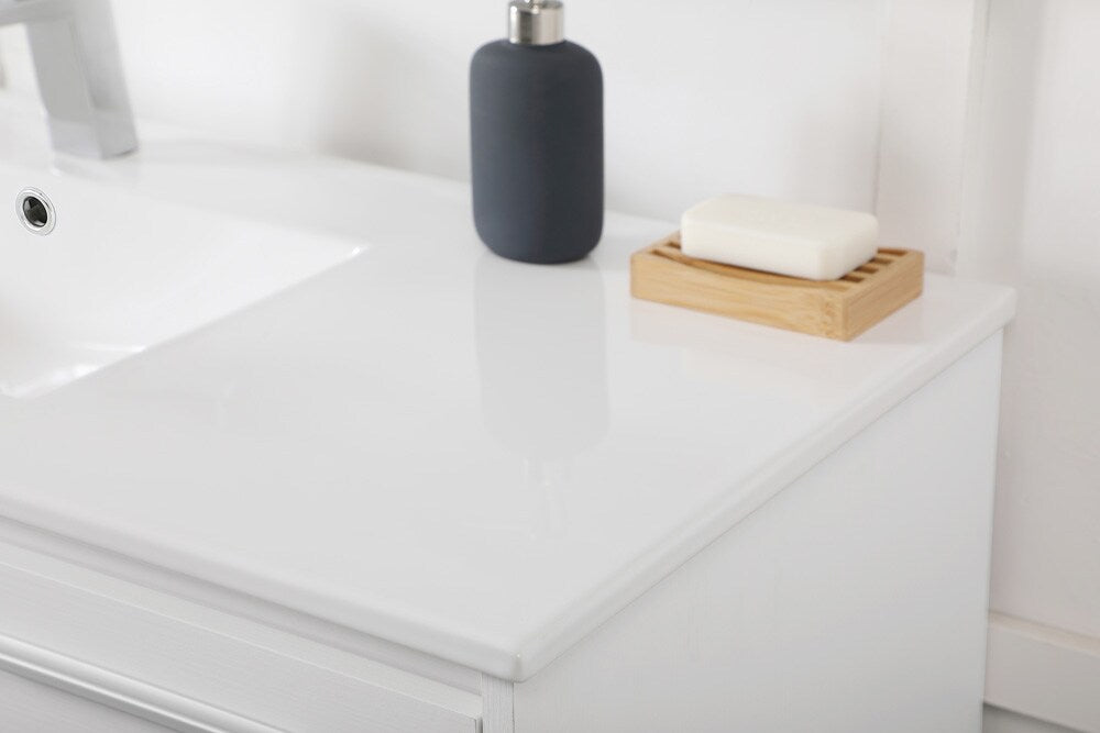 Elegant Furniture & Lighting - Kasper 48 inch Single Bathroom Floating Vanity in White - VF43048WH veiw 5