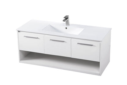 Elegant Furniture & Lighting - Kasper 48 inch Single Bathroom Floating Vanity in White - VF43048WH veiw 8