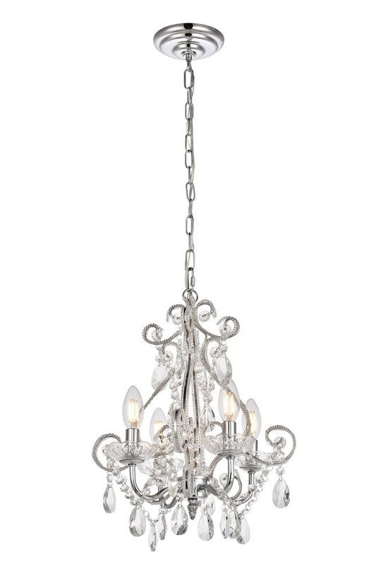 Elegant Furniture & Lighting - Kato Pendant D12.6 H16.3 Lt:4 Chrome Finish - LD5018D12C veiw 1