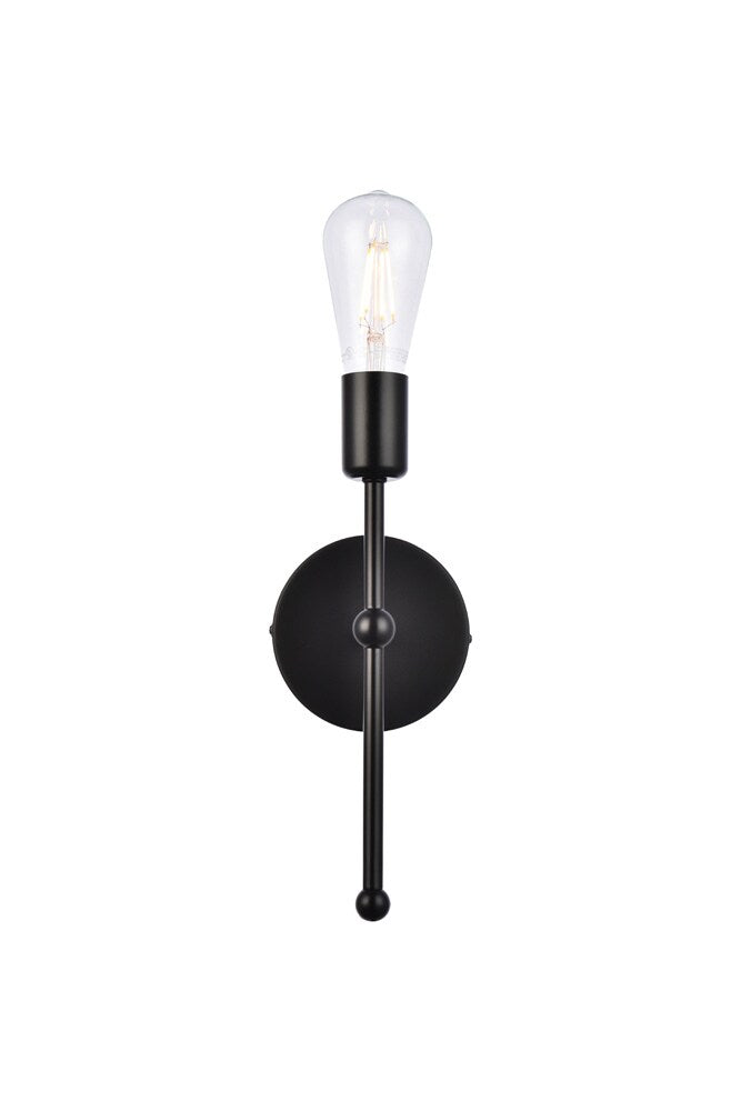 Elegant Furniture & Lighting - Keely 1 light black wall sconce - LD2356BK veiw 1