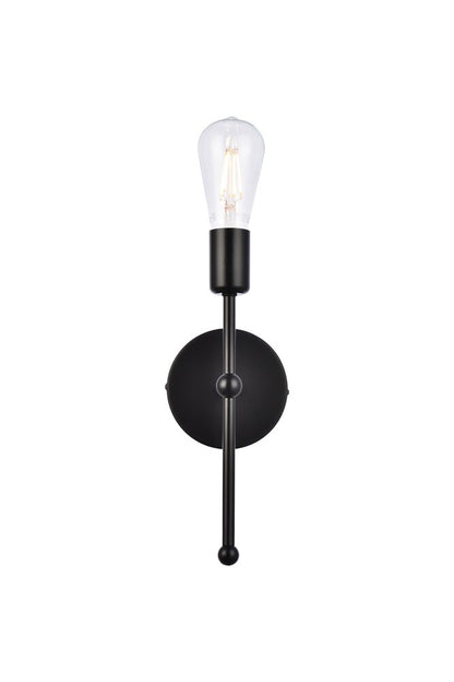 Elegant Furniture & Lighting - Keely 1 light black wall sconce - LD2356BK veiw 1