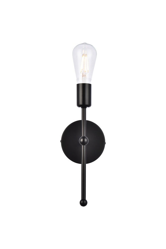 Elegant Furniture & Lighting - Keely 1 light black wall sconce - LD2356BK veiw 1