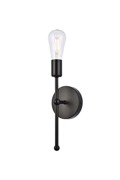 Elegant Furniture & Lighting - Keely 1 light black wall sconce - LD2356BK veiw 3
