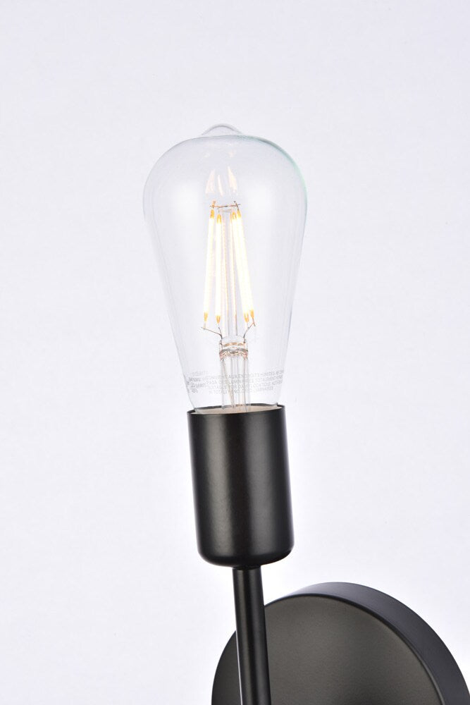 Elegant Furniture & Lighting - Keely 1 light black wall sconce - LD2356BK veiw 4