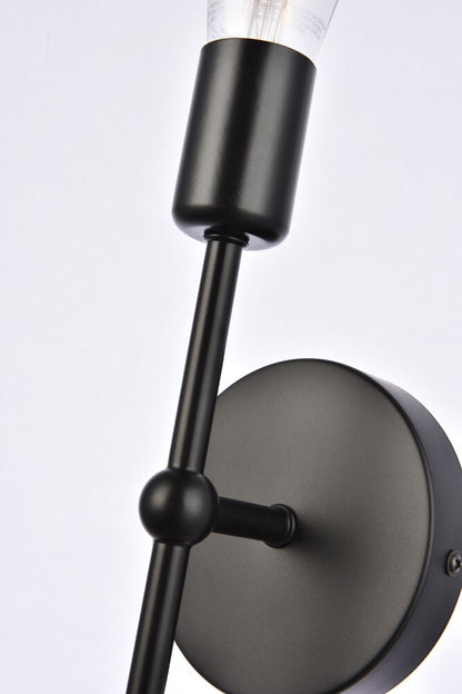 Elegant Furniture & Lighting - Keely 1 light black wall sconce - LD2356BK veiw 6