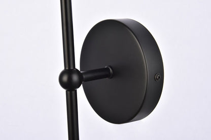 Elegant Furniture & Lighting - Keely 1 light black wall sconce - LD2356BK veiw 7