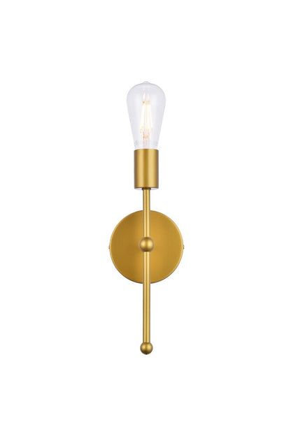 Elegant Furniture & Lighting - Keely 1 light brass wall sconce - LD2356BR veiw 1