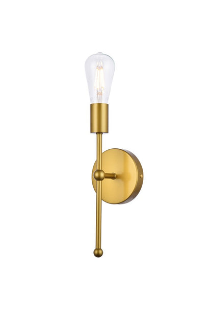 Elegant Furniture & Lighting - Keely 1 light brass wall sconce - LD2356BR veiw 3
