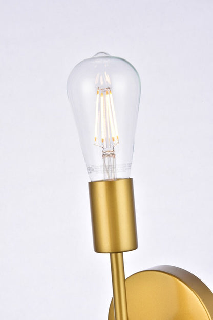 Elegant Furniture & Lighting - Keely 1 light brass wall sconce - LD2356BR veiw 4