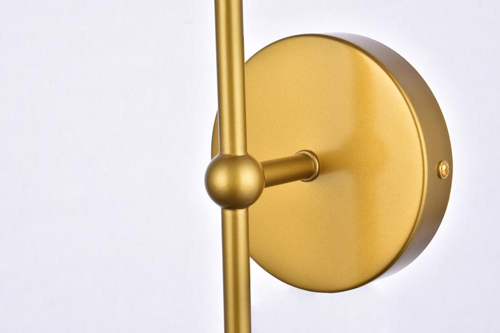 Elegant Furniture & Lighting - Keely 1 light brass wall sconce - LD2356BR veiw 5