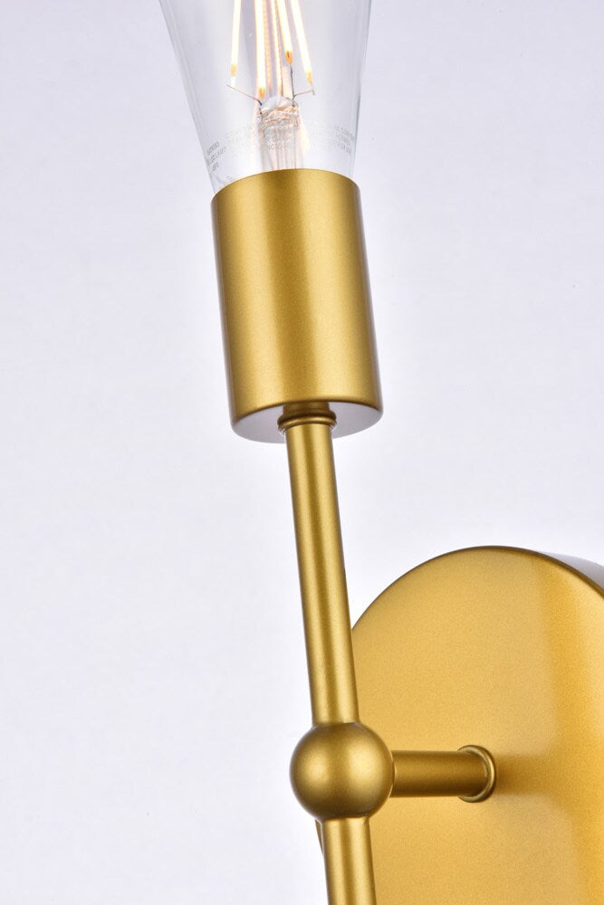 Elegant Furniture & Lighting - Keely 1 light brass wall sconce - LD2356BR veiw 6