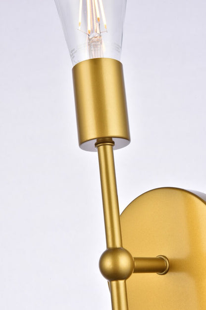 Elegant Furniture & Lighting - Keely 1 light brass wall sconce - LD2356BR veiw 6