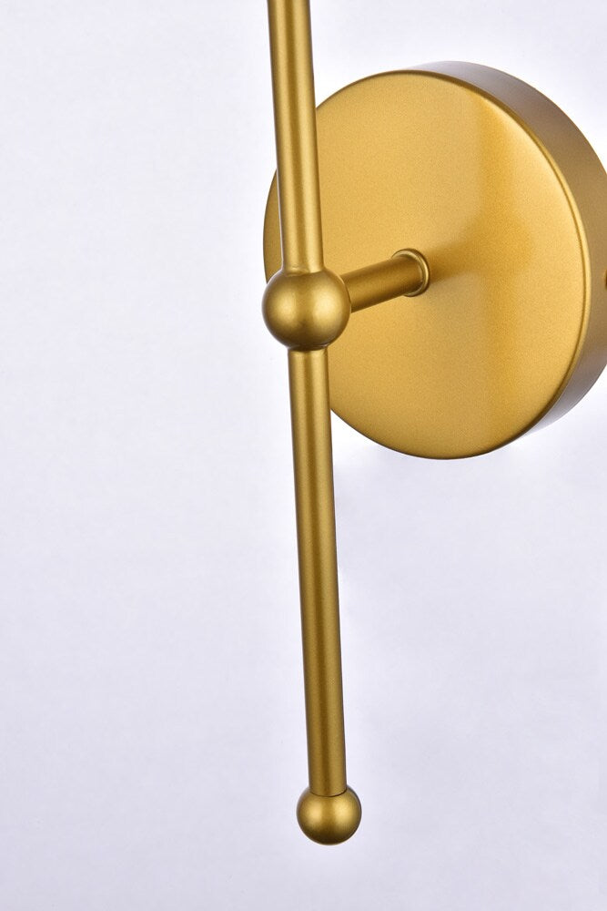 Elegant Furniture & Lighting - Keely 1 light brass wall sconce - LD2356BR veiw 7