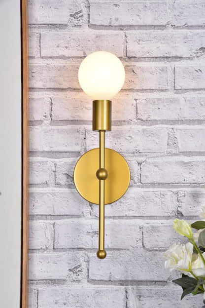 Elegant Furniture & Lighting - Keely 1 light brass wall sconce - LD2356BR veiw 9